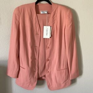Calvin Klein Women's Coral Blazer and pencil skirt set